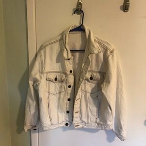 brandy melville white denim jacket
